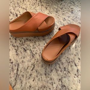 Never worn platform sandals